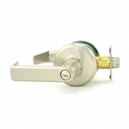 Dormakaba Hardware Sierra Privacy Lock with Adjustable Backset and Square Strike Satin Nickel Finish QTL240E619